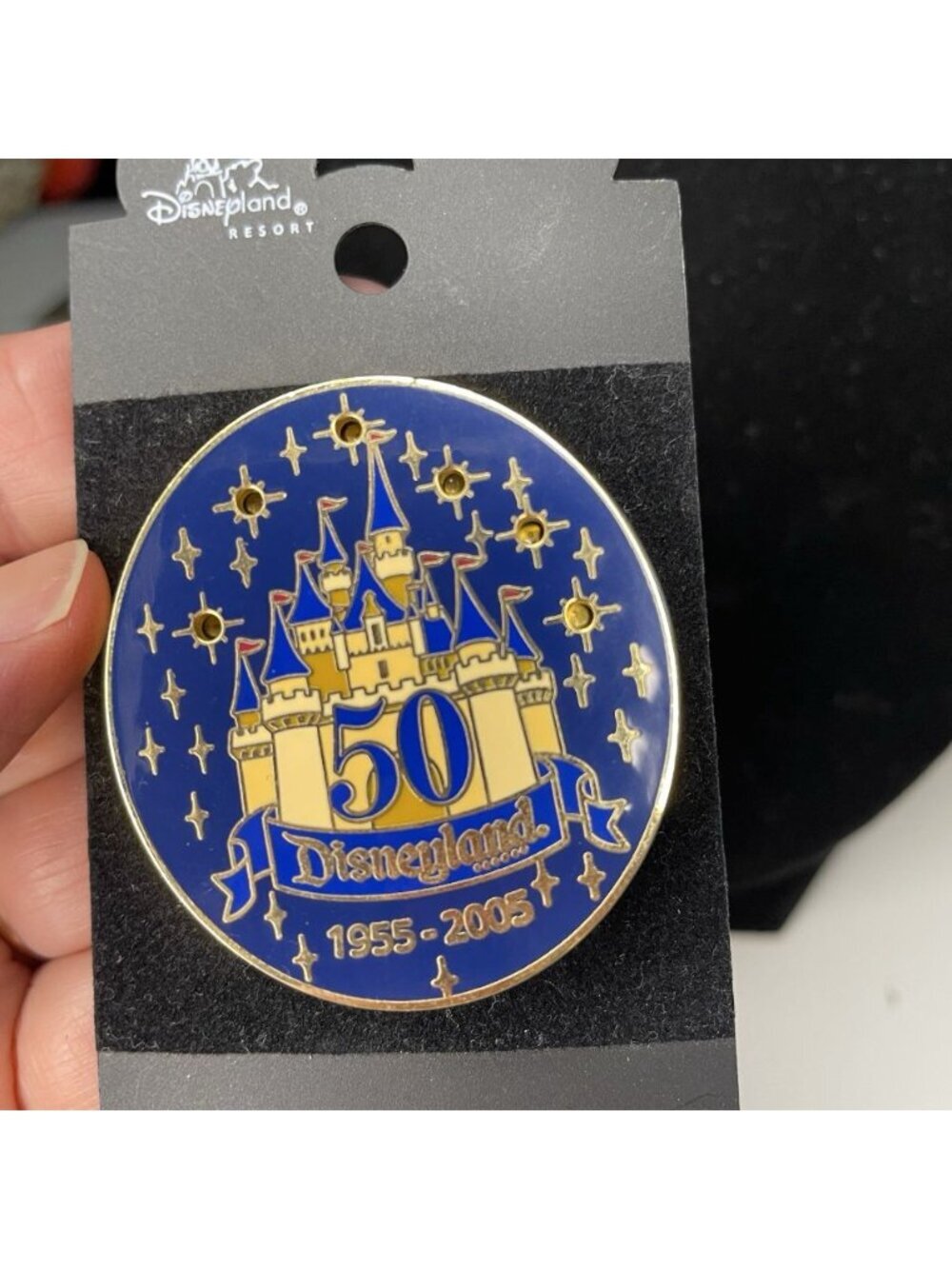 DISNEYLAND 50th ANNIVERSARY 1955-2005 LIGHT UP CASTLE DISNEY PIN VINTAGE-TESTED